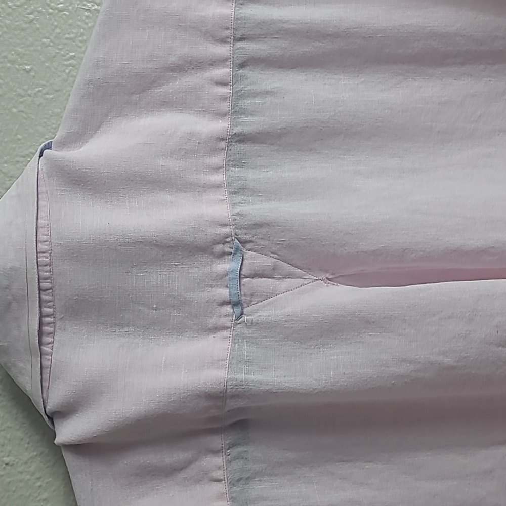 MINE Light Pink Men's Button-Up Shirt Size XL 100% Linen - Picture 7 of 10